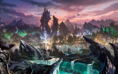Concept art of Disney’s new Villains Land coming to Magic Kingdom, revealed at D23.